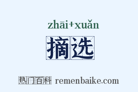 摘选是什么意思的图片